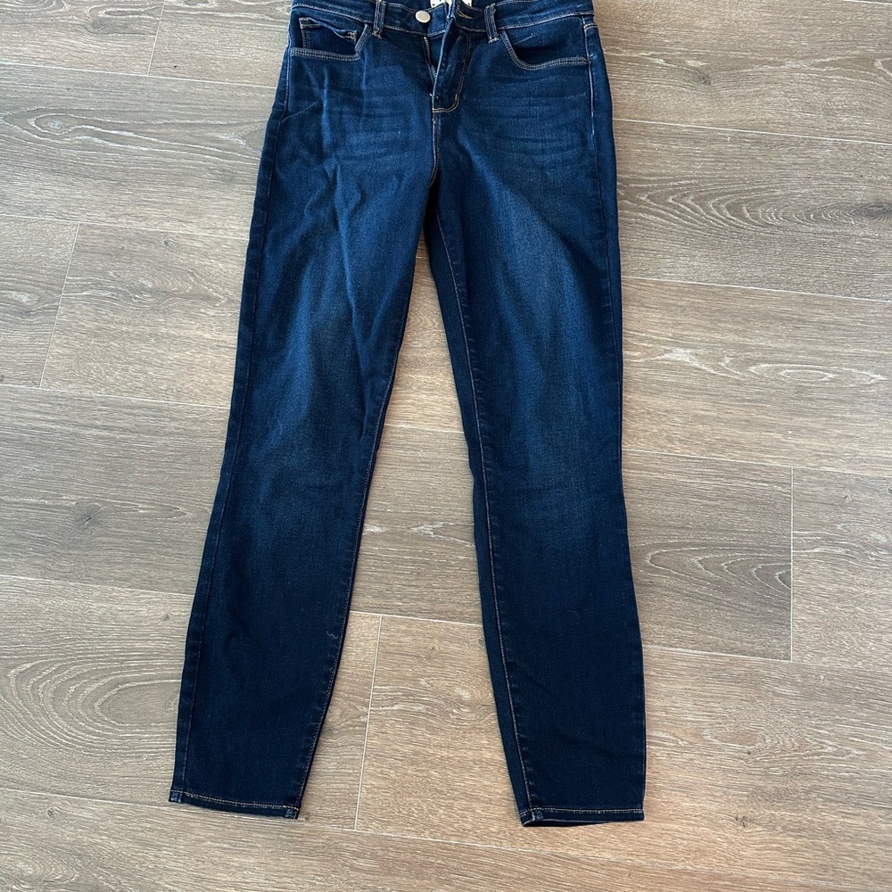 L'AGENCE Blue High Waisted Skinny Jeans Classic Fit